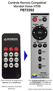Controle Remoto Compatível Mondial Home Star 1 Usb Ht 06 FBT2262