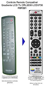 Controle Remoto Compatível Gradiente LCD 3730 CRL2030 2730 3230 FBT221