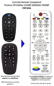 Controle Remoto Compatível - Positron Sp4300av 4330bt 6900nav 4500bt FBT1816