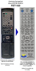 Controle Remoto Compatível ao VCR videocassette AIWA FBT1100