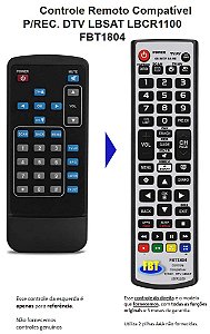 Controle Remoto Compatível Lbsat Lbcr1100 Tv Dig Automot 2 FBT1804