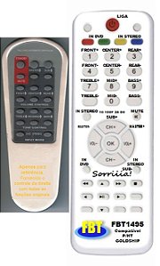 Controle Remoto Compatível - Goldship 1035 1039 1054 FBT1495