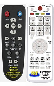 Controle Remoto Compatível - Wd Western Dig Hd Tv Live Plus FBT1977