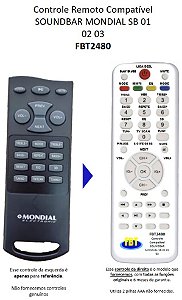 Controle Remoto Compatível Mondial - Soundbar Sb01 Sb02 - FBT2480