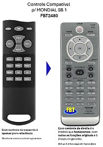 Controle Remoto Compatível Mondial - Soundbar Sb01 Sb02 - FBT2480