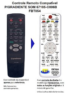 Controle Compatível Gradiente Volcanic 6710s C006b FBT854
