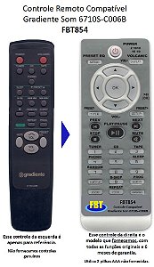 Controle Compatível Gradiente Volcanic 6710s C006b FBT854