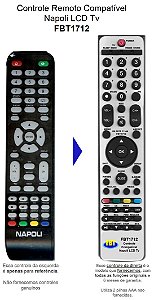 Controle Compatível Napoli TV LCD FBT1712