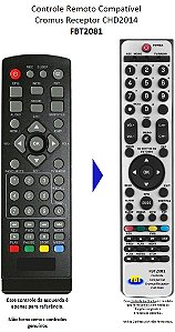 Controle Compatível Cromus TV Digital Chd2014 FBT2081