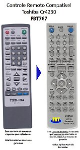 Controle Compatível Toshiba MC753DVD CR4230 FBT767