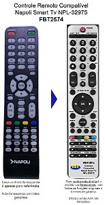 Controle Compatível NAPOLI NPL-32S975 SMART FBT2574