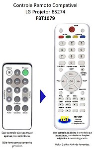 Controle Compatível Projetor LG DS125 DS325jd DS325b BS274 BS254 6 FBT1079