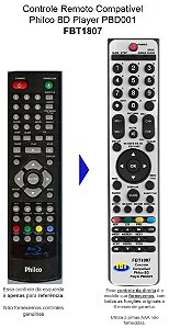 Controle Compatível para BluRay Philco PHBD001 FBT1807