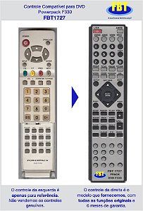 Controle Compatível para Powerpack DVD F330 FBT1727