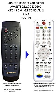 Controle Compatível para aparelho de som Gradiente AT70 AT80 FBT2074