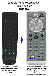 Controle Compatível para aparelho de som Gradiente AT70 AT80 FBT2074