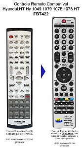 Controle Compatível Hyundai Ht 1049 1079 1075 1078 Fbt422