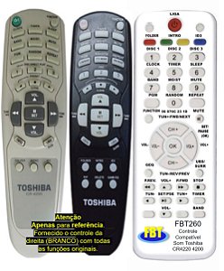 Controle Remoto Compatível p/ Som Semp Toshiba CR4220 FBT260