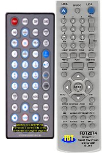 Controle Compatível p/ TV DVD Napoli PowerPack ISDB-T 772 762 766 768BK 768GR1 FBT2274