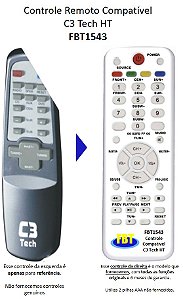 Controle Remoto Para Som C3 Tech B511me Fbt 1543