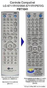 Controle Compatível Com LG DVD + VCR 6711r1n189a 168b Fbt1641