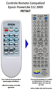 Controle Compatível para Projetor Epson S3 S4 EMP FBT667