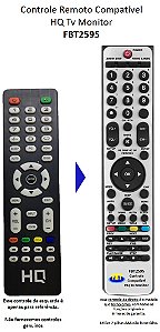 Controle Compatível para HQ TV LCD MONITOR FBT2595