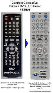 Controle Compatível para DVD Philco & Britânia USB RESET BRG150 FBT505