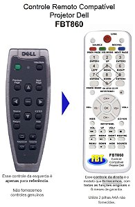 Controle Compatível para Projetor Dell 1100MP 1200MP 1800MP 2400MP FBT860