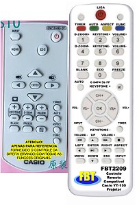 Controle Compatível para Projetor Casio YT YJ XJ - FBT2209