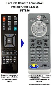 Controle Compatível para Projetor Acer DT100 DP100 X1161 X1163 X1211 FBT856
