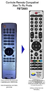 Controle Compatível para LCD TV XION  Xion Prateado FBT2603