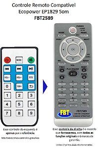 Controle Compatível para Caixa Amplificada EcoPower EP1829 FBT2589