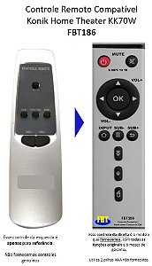 Controle Compatível p/ Konik Home Theater KK70W AV502 FBT186