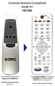 Controle Compatível para HT Konik KK70W AV502 FBT186