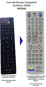 Controle Compatível para Home Multilaser SP169 FBT2545