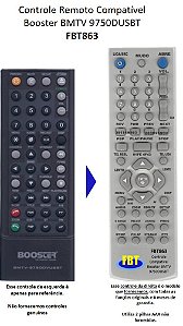 Controle Compatível para Booster BMTV9750 9770 9950 9980 DVUSBT FBT863