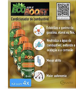 Kit com 4 - Condicionador & Otimizador de Combustível - Ecoboost - Saito