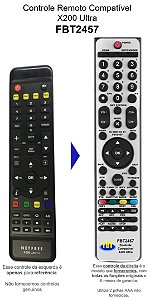 Controle Compatível para IPTV Netfree X200 V2.0 ULTRA FBT2457