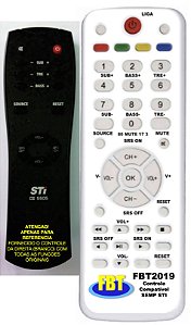 Controle Compatível para HT Home Semp STi CS5505 FBT2019