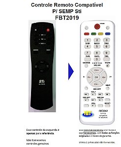 Controle Compatível para HT Home Semp STi CS5505 FBT2019