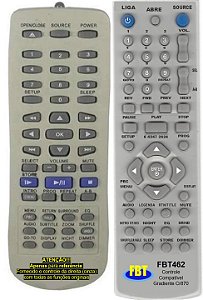 Controle Compatível para Home Theater HT Gradiente CR-870 FBT462