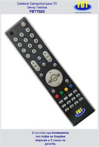 Controle Compatível para TV Semp Toshiba CT90309 CT90322 CT6270 LC4046 FBT7925