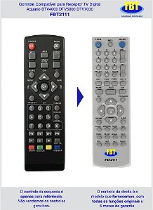 Controle Compatível para Receptor TV Digital Aquario DTV4000 DTV5000 DTV7000 FBT2111