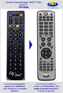 Controle Compatível para LPNET TV Box 256/Z121 FBT2638