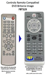 Controle Compatível para DVD Britania IMAGE Bege/USB GAME FBT125