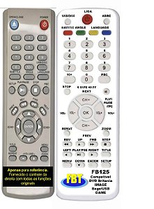 Controle Compatível para DVD Britania IMAGE Bege/USB GAME FBT125