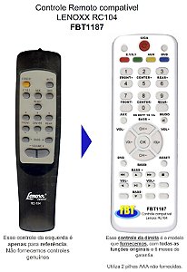 Controle Compatível para Home Theater Lenoxx HT312 HT313 FBT1187
