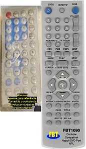 Controle Compatível para DVD Portátil Napoli NPL-7051G 7052G 7053G 7054G 9051G FBT1090