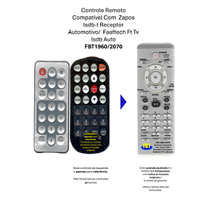Controle Compatível FAAFTECH FT DVD II FBT1960/2070
